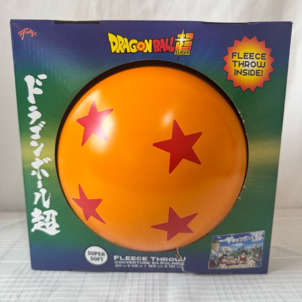 Just Funky Dragon Ball Super 60x45" Fleece Throw Feast in #4 Dragon Ball Tin NEW
